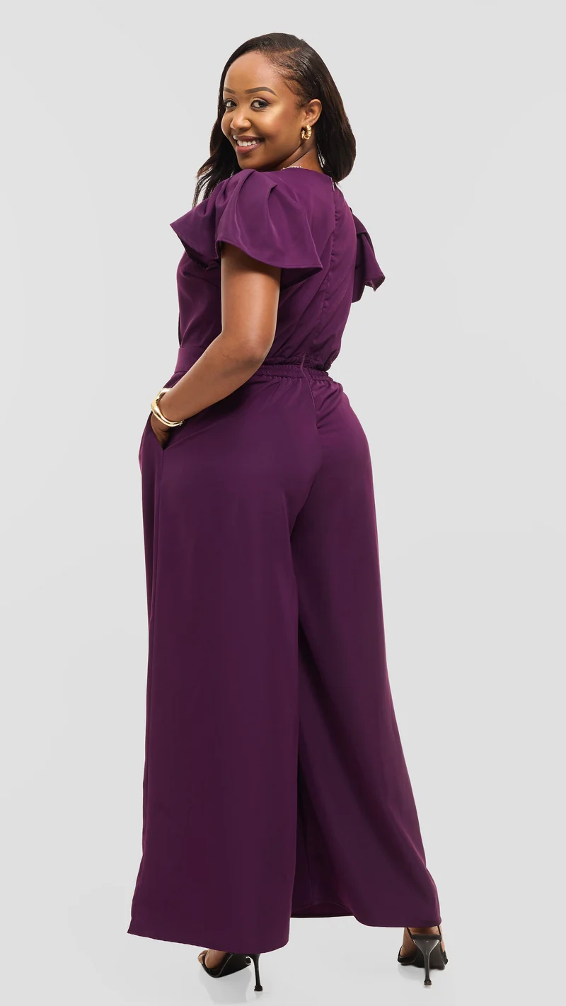 Ela Wide-Leg Jumpsuit - Purple