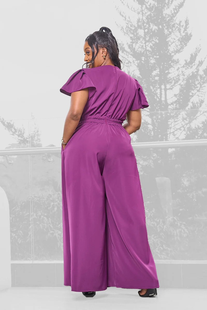 Ela Wide-Leg Jumpsuit - Purple