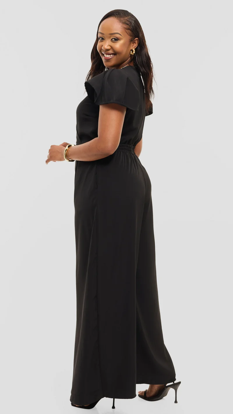 Ela Wide-Leg Jumpsuit - Black