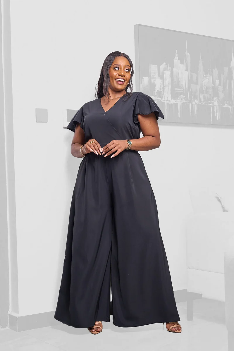 Ela Wide-Leg Jumpsuit - Black