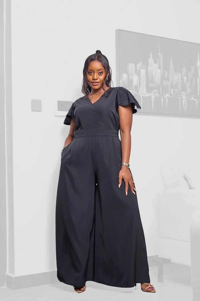 Ela Wide-Leg Jumpsuit - Black