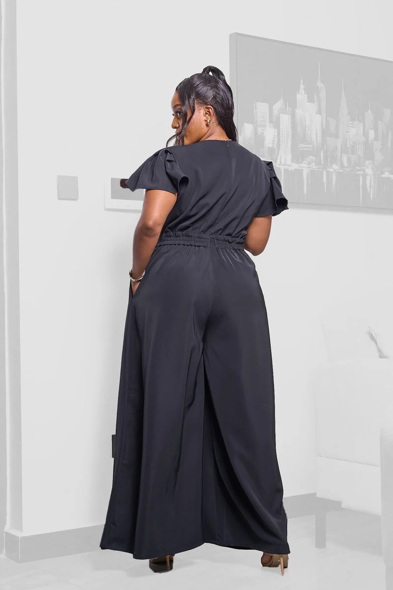 Ela Wide-Leg Jumpsuit - Black