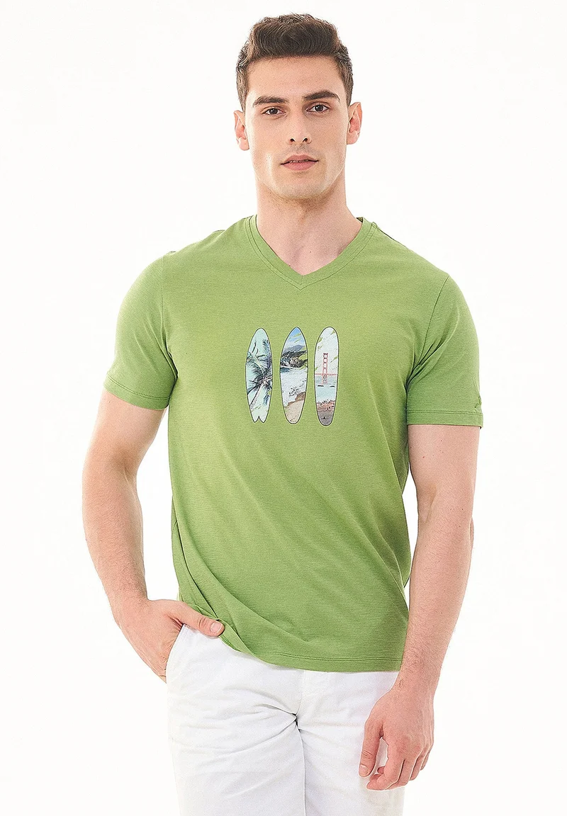 T-Shirt aus Bio-Baumwolle mit Print