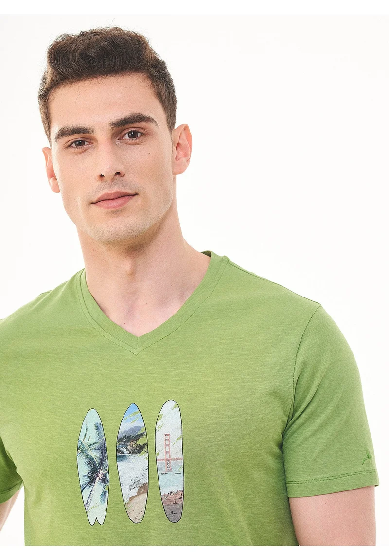 T-Shirt aus Bio-Baumwolle mit Print