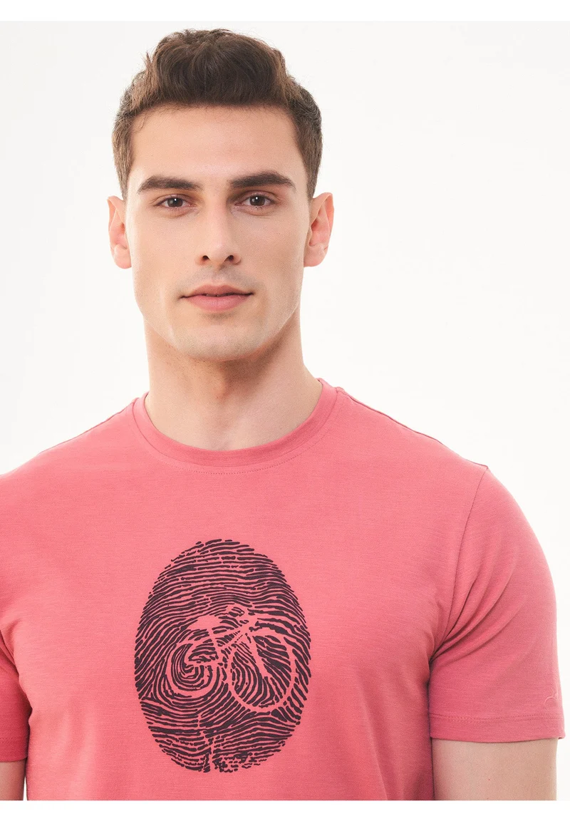 T-Shirt aus Bio-Baumwolle mit Fahrrad-Print