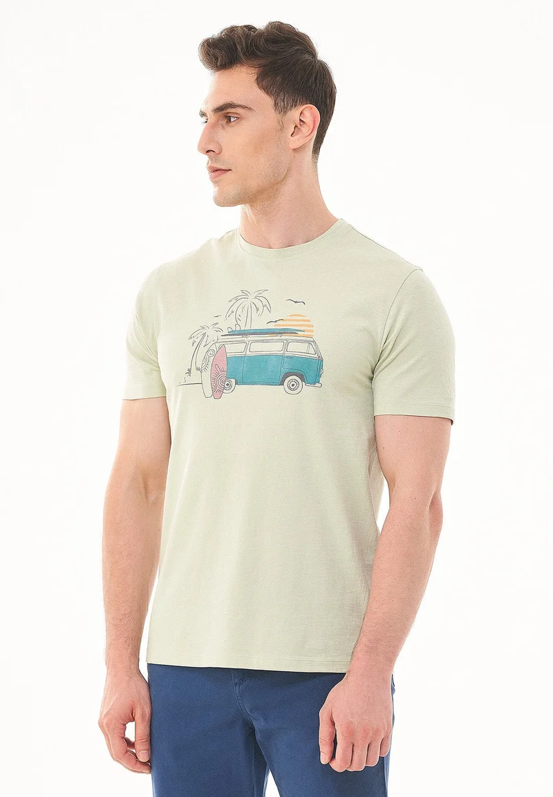 T-Shirt aus Bio-Baumwolle mit Print
