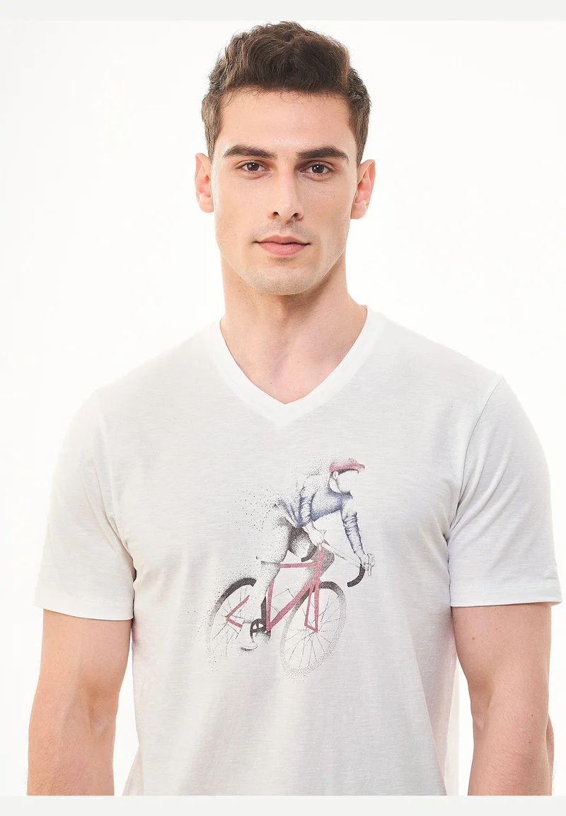 T-Shirt aus Bio-Baumwolle mit Print