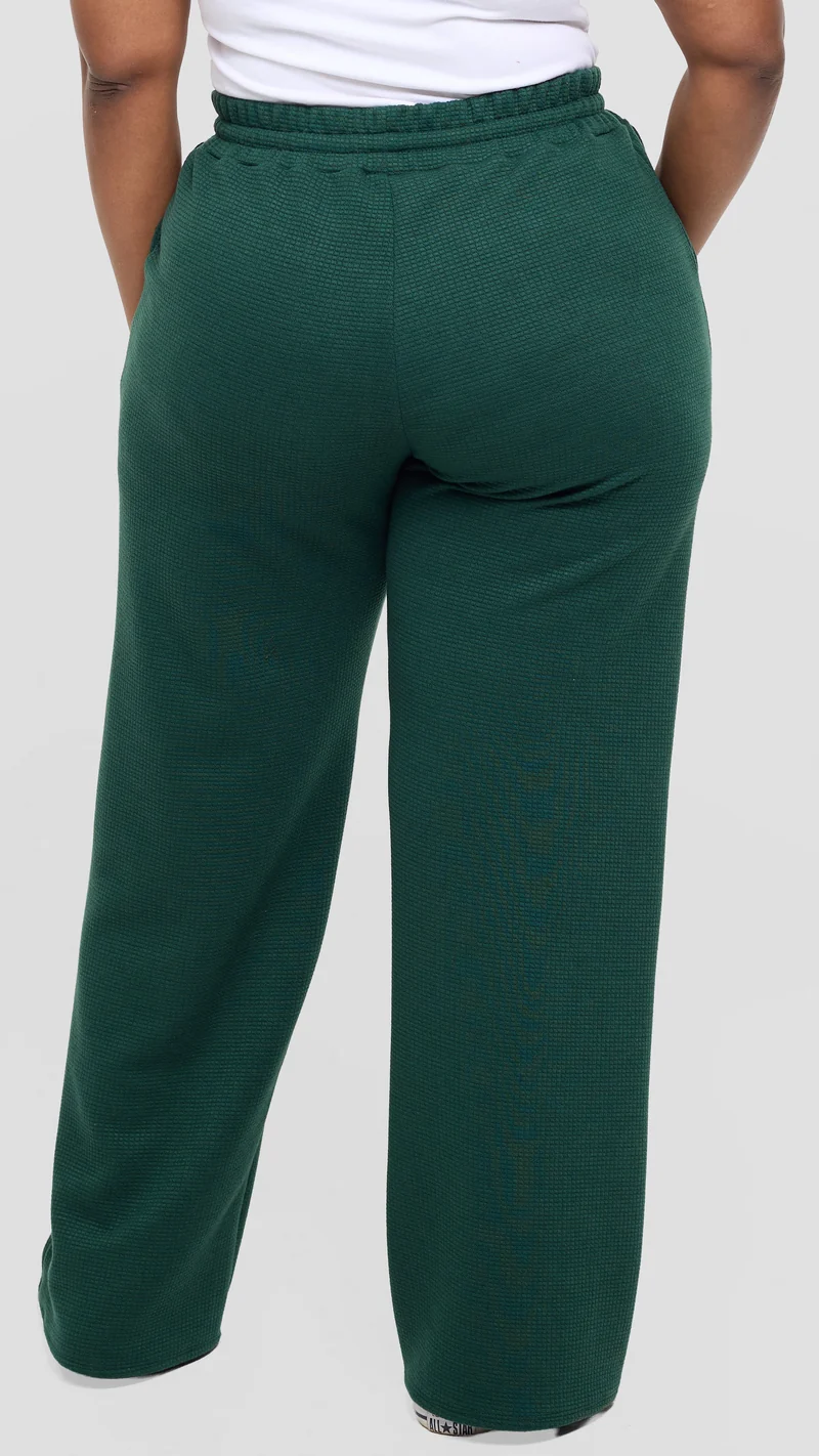 Shiv Shikie X Safari Drawstring Pants in Rib - Dark Green