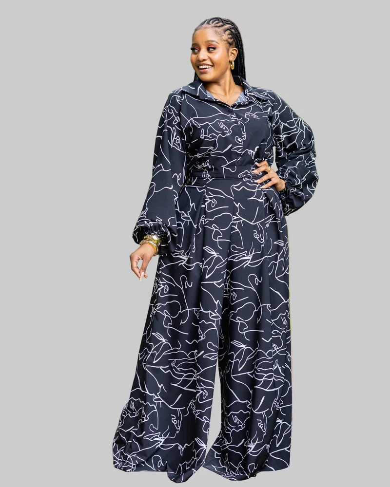 Lela Two Piece Set - Black / White
