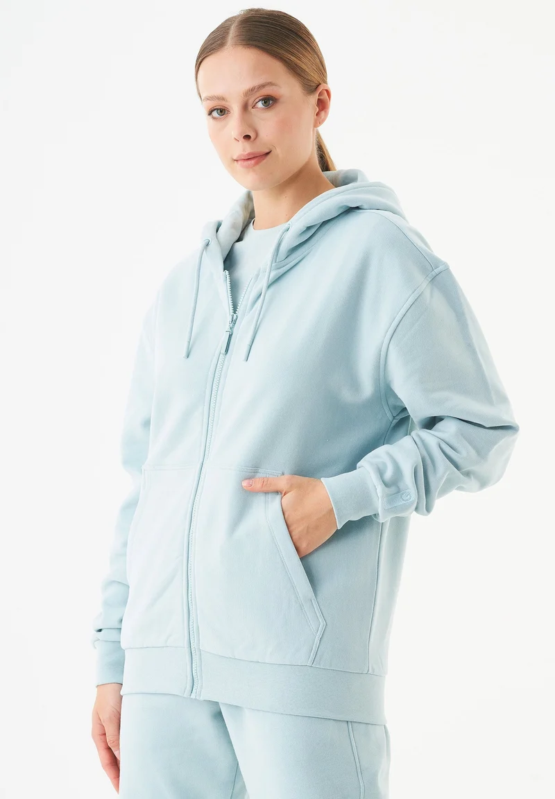 JUNDA Unisex Soft Touch Sweatjacke aus Bio-Baumwolle