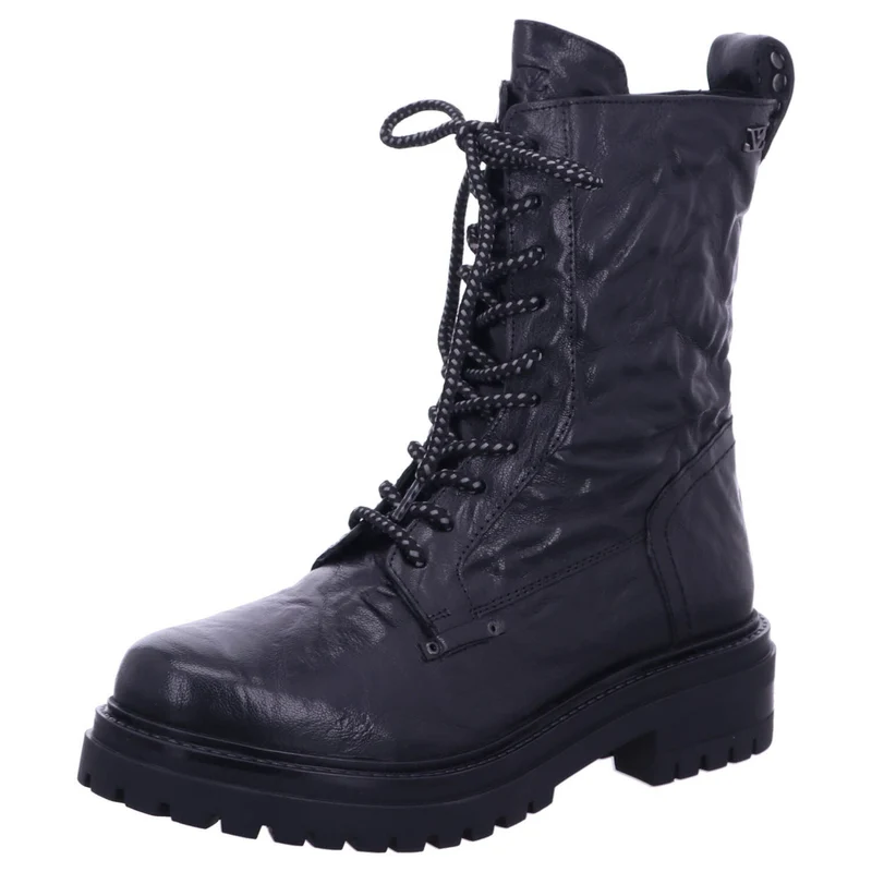 Lazamani Schnür-Stiefeletten schwarz