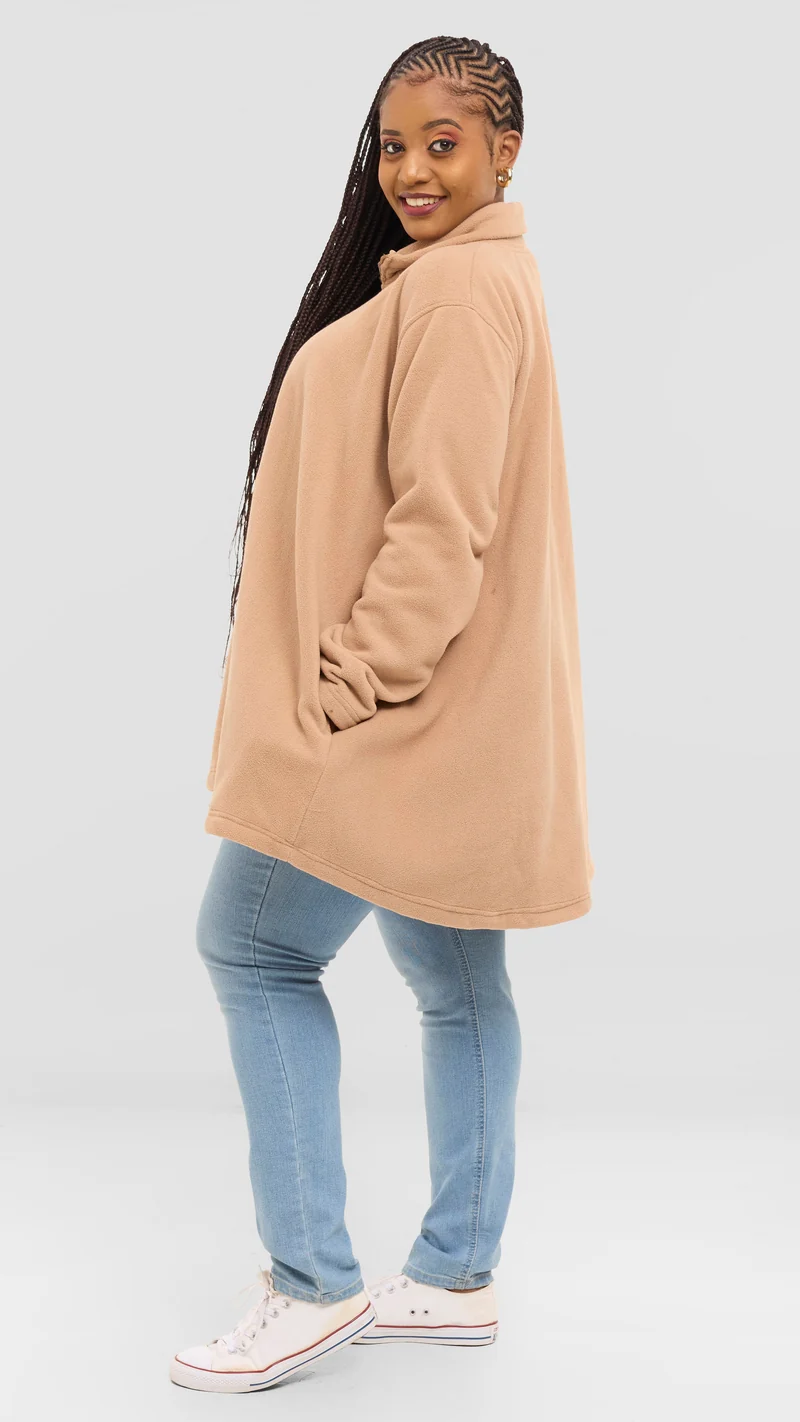 Timyt Urban Wear Winter Seduction Fleece Poncho - Biege