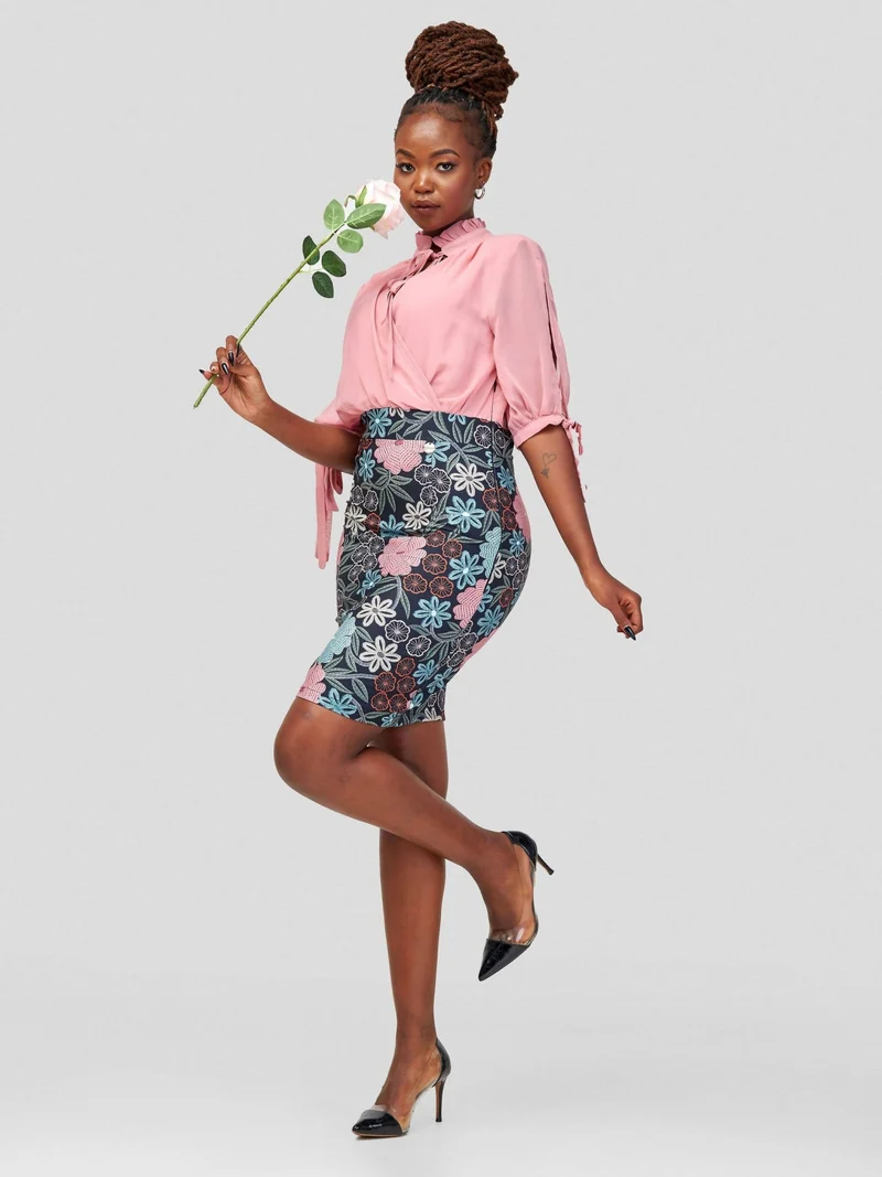 WSC Pambo Immaculate Chic Floral Dress - Peach