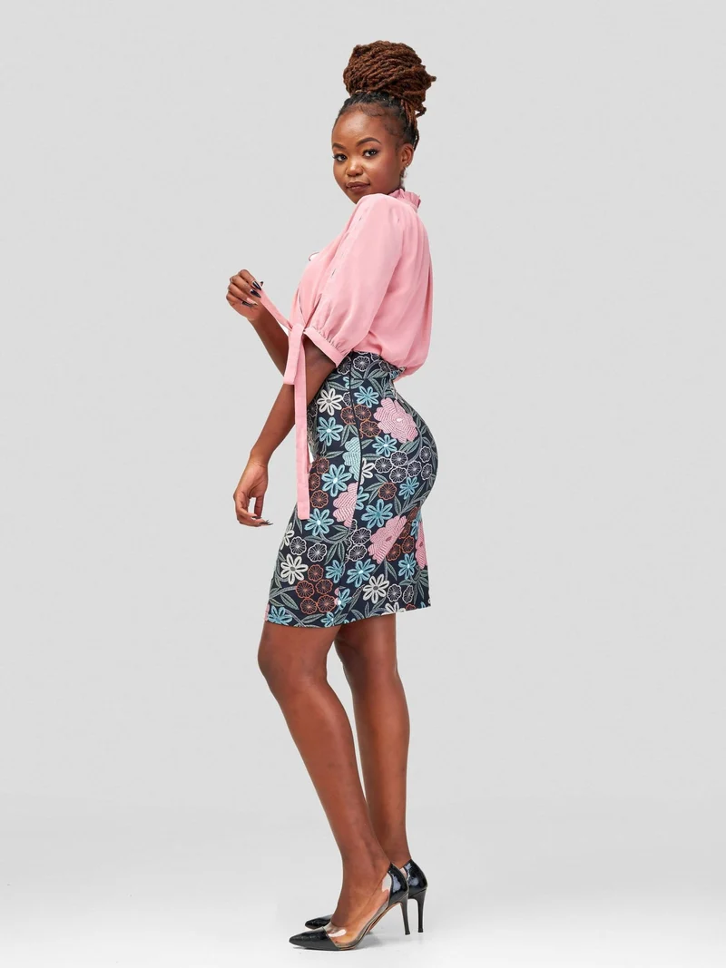 WSC Pambo Immaculate Chic Floral Dress - Peach