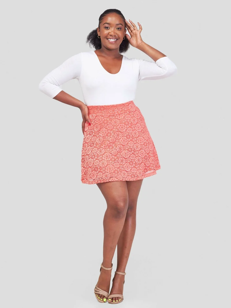 WSC Pambo Immaculate Chic Golf/Tennis Lace Skirt - Pink