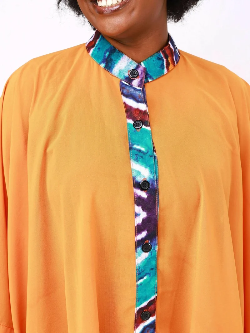 WSC Pambo DD Eclectic Boubou Chiffon Top - Orange