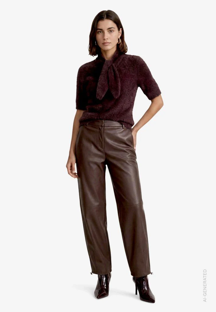 Zero Strickpullover Kurz 1/2 Arm - 42_110-10004270_7416-Chocolate Plum