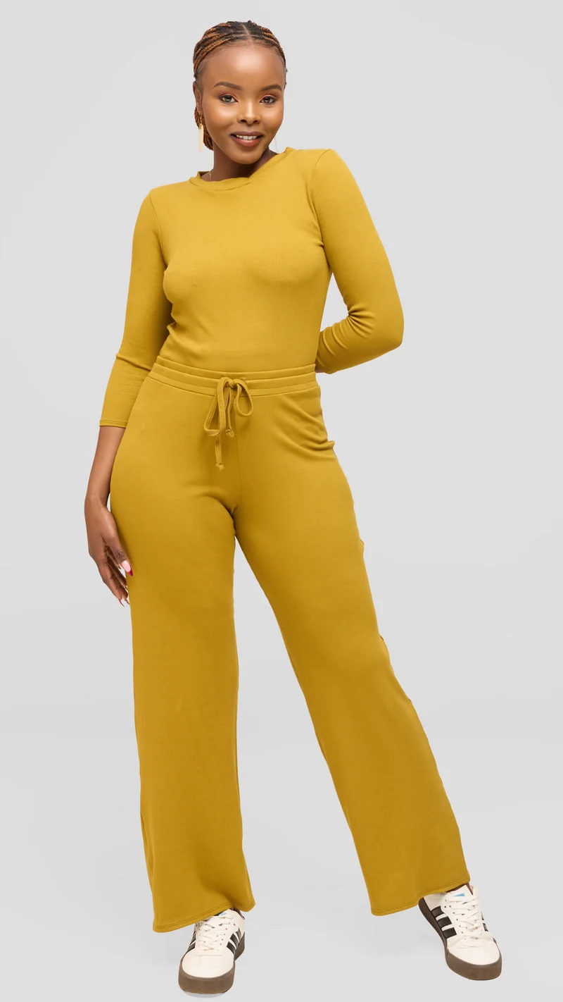 Vivo Lounge Pants in Rib - Olive
