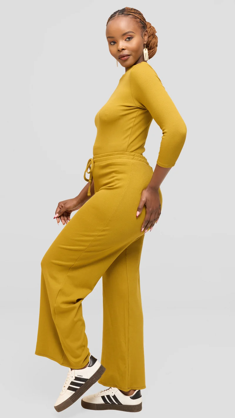 Vivo Lounge Pants in Rib - Olive