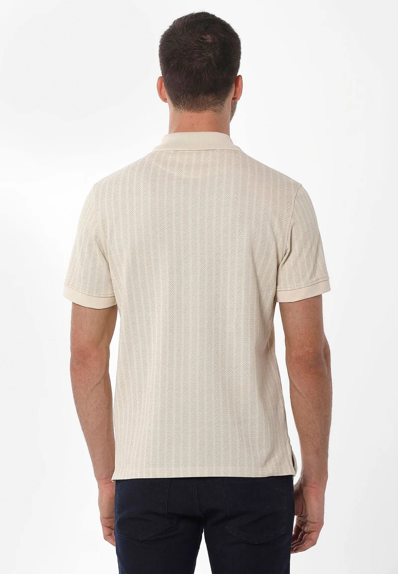 Poloshirt aus Bio-Baumwolle mit Allover-Print
