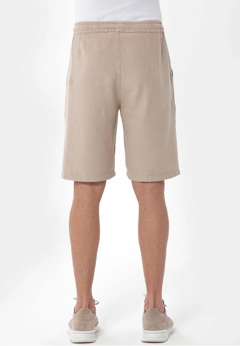 Shorts aus Bio-Baumwolle, Leinen und Viscose