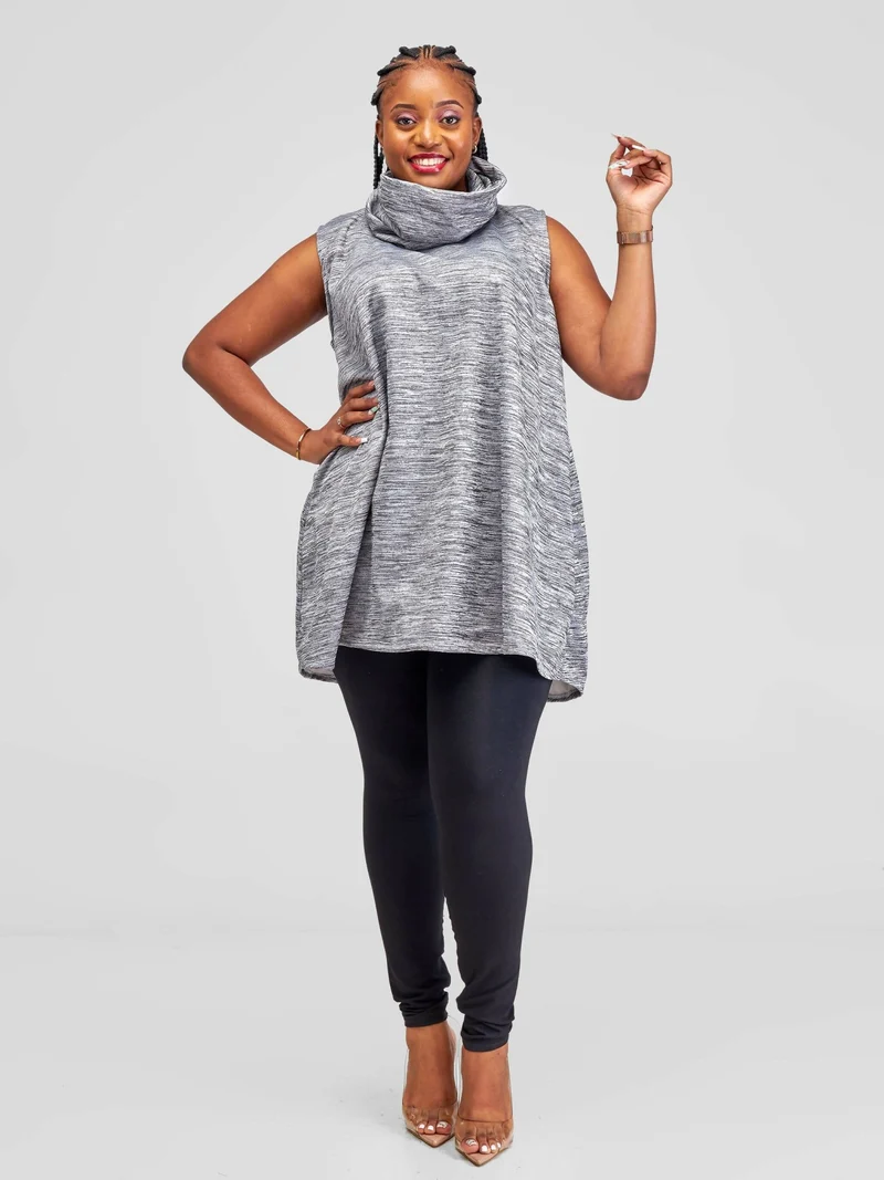 TIMYT Urban Wear Breeze Chic Poncho - Grey