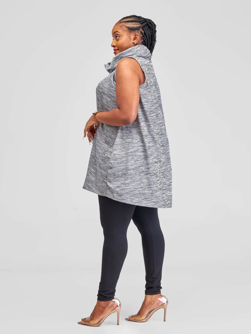 TIMYT Urban Wear Breeze Chic Poncho - Grey