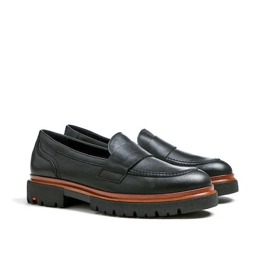 Lloyd Slipper Leder Schwarz