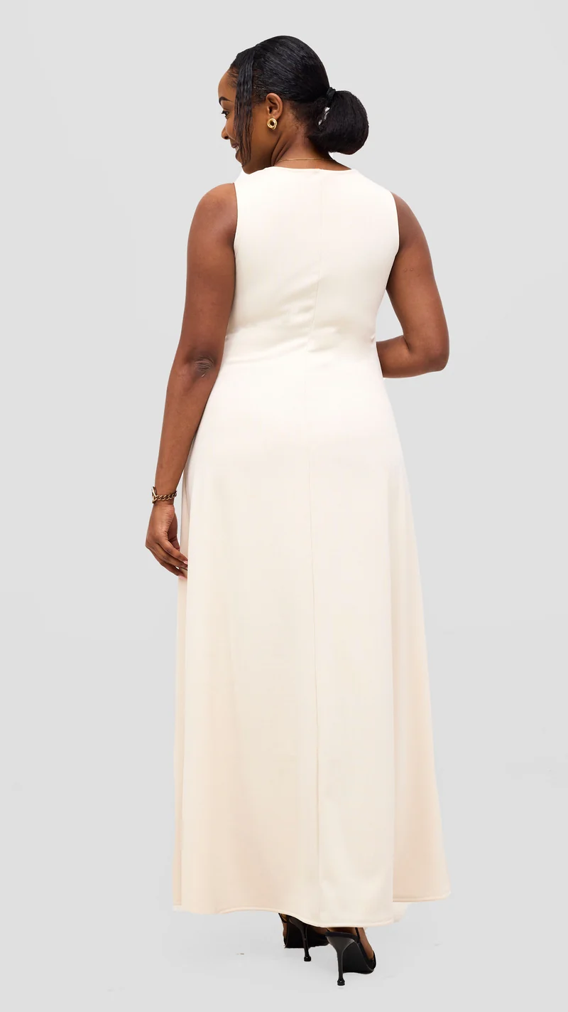 Vivo Tanda A-Line Maxi Dress - Offwhite