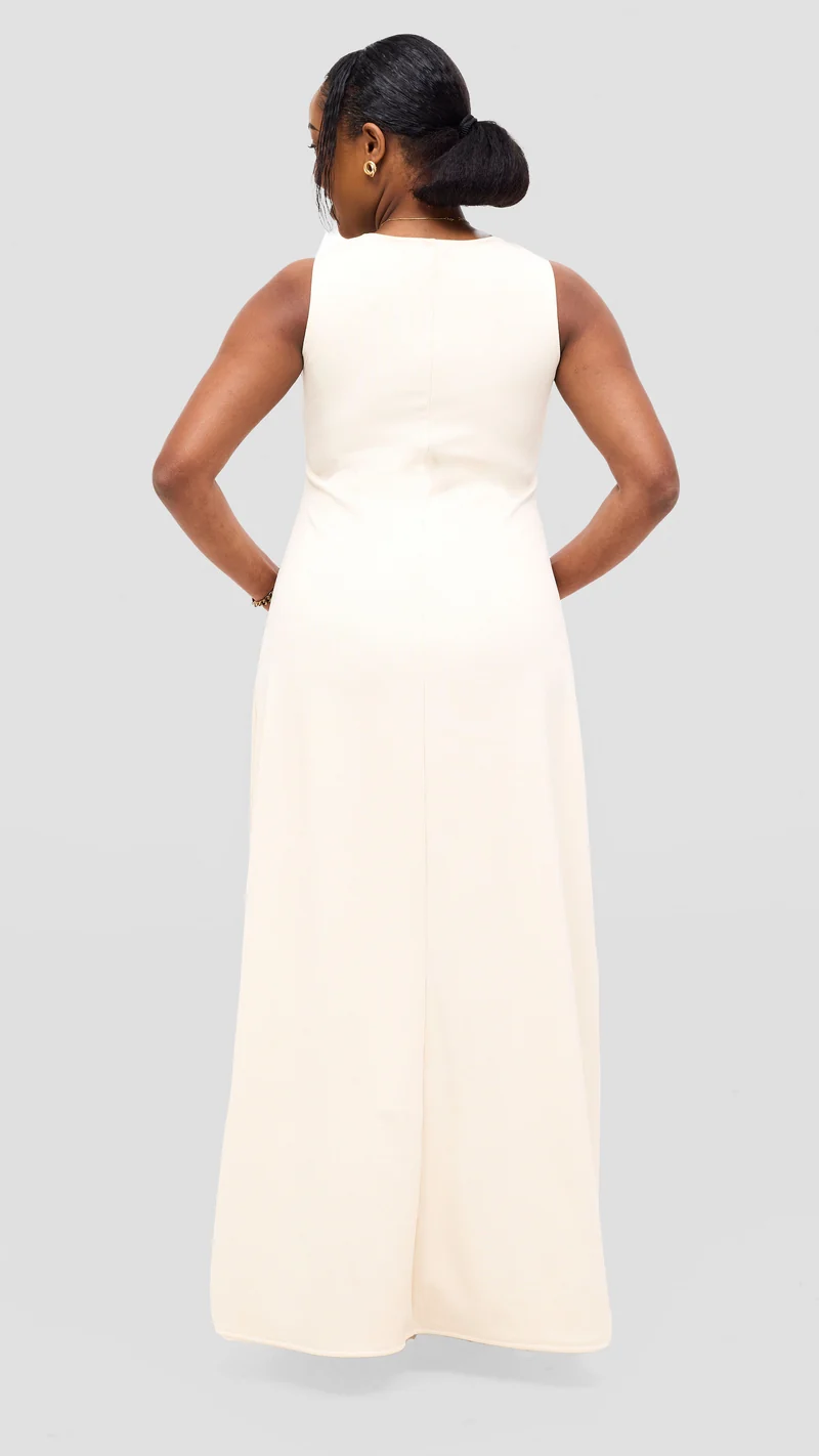 Vivo Tanda A-Line Maxi Dress - Offwhite