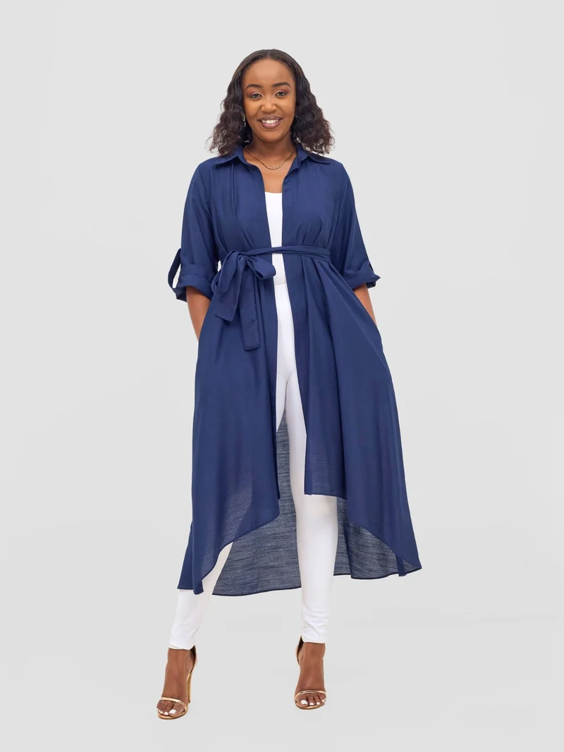 Vivo Ava 3/4 Sleeve Kimono -Navy