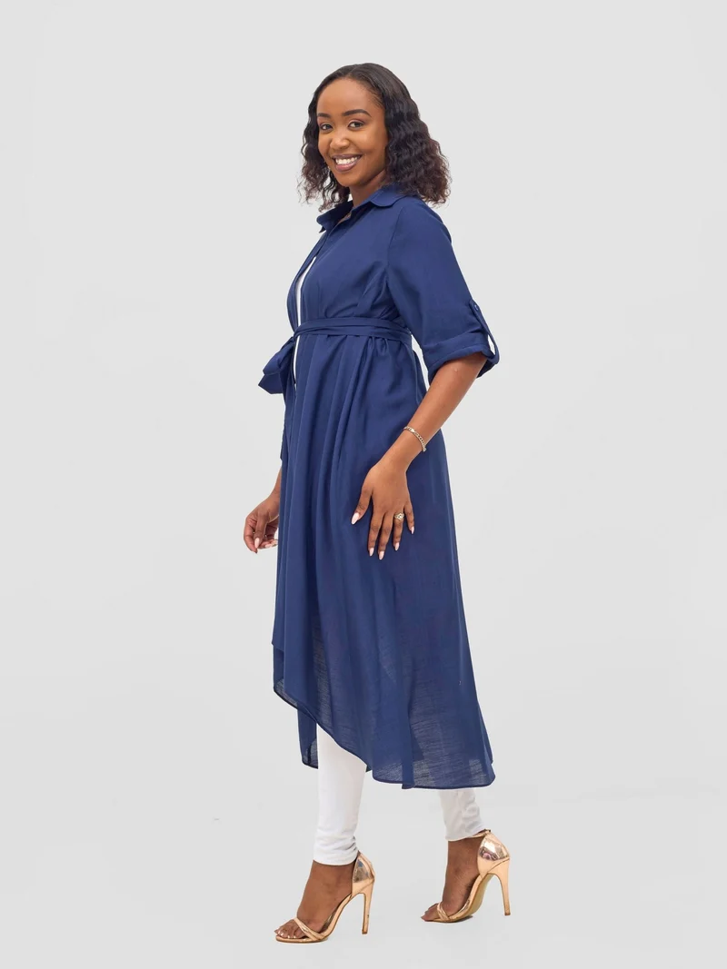 Vivo Ava 3/4 Sleeve Kimono -Navy