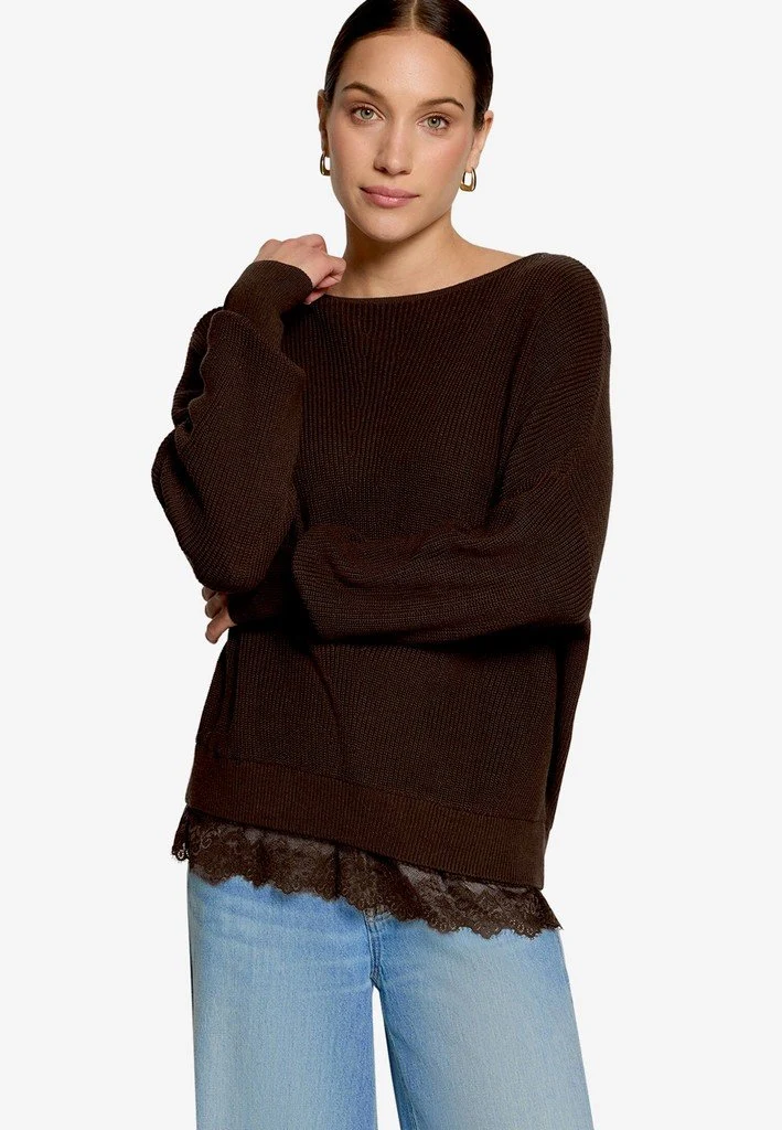 Zero Strickpullover Kurz 1/1 Arm - 42_110-10004133_7416-Chocolate Plum