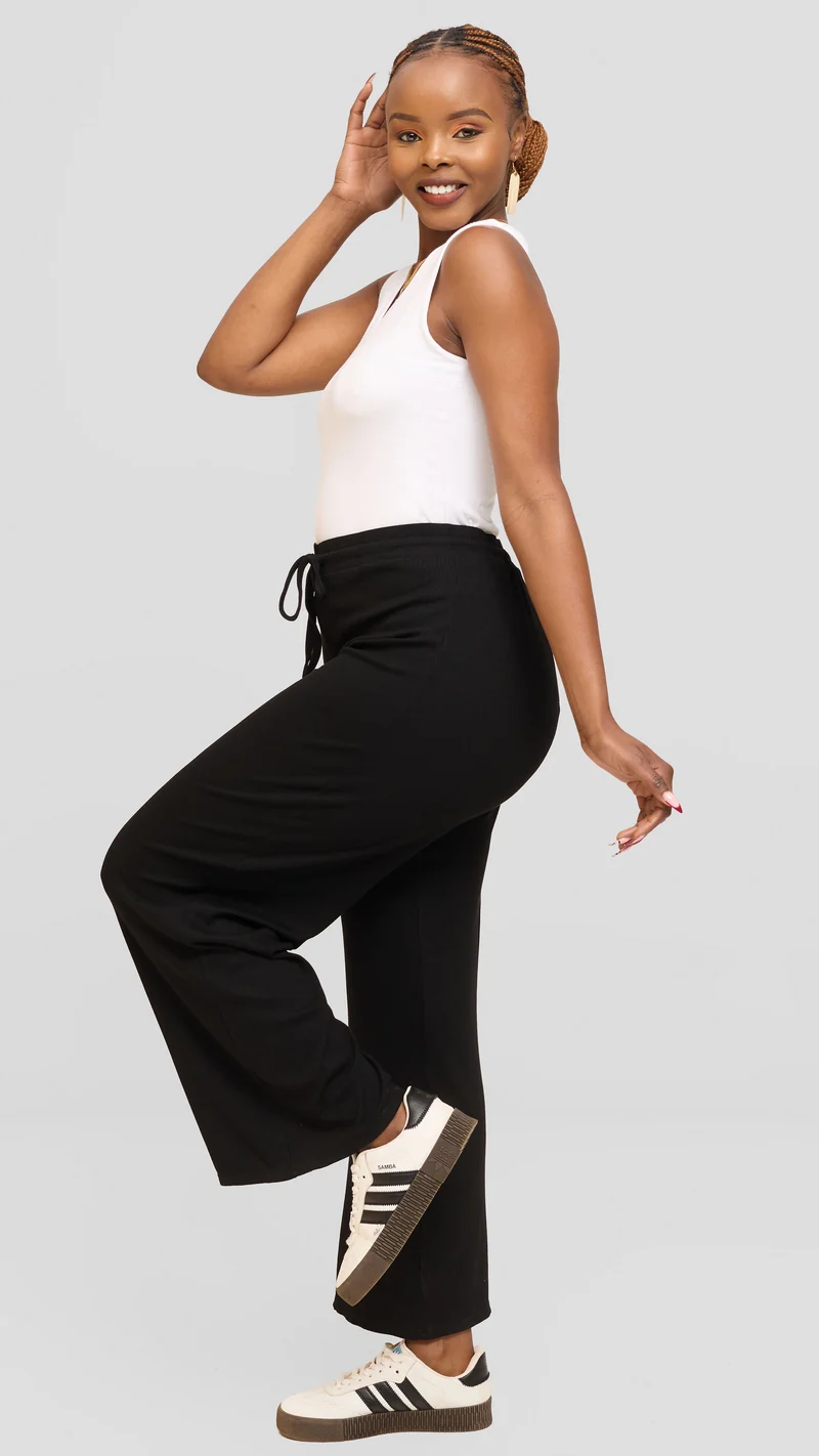 Vivo Lounge Pants in Rib - Black