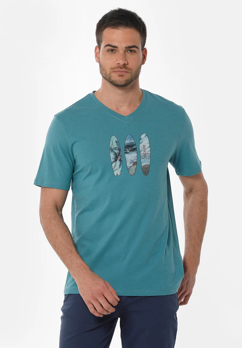 T-Shirt aus Bio-Baumwolle mit Print
