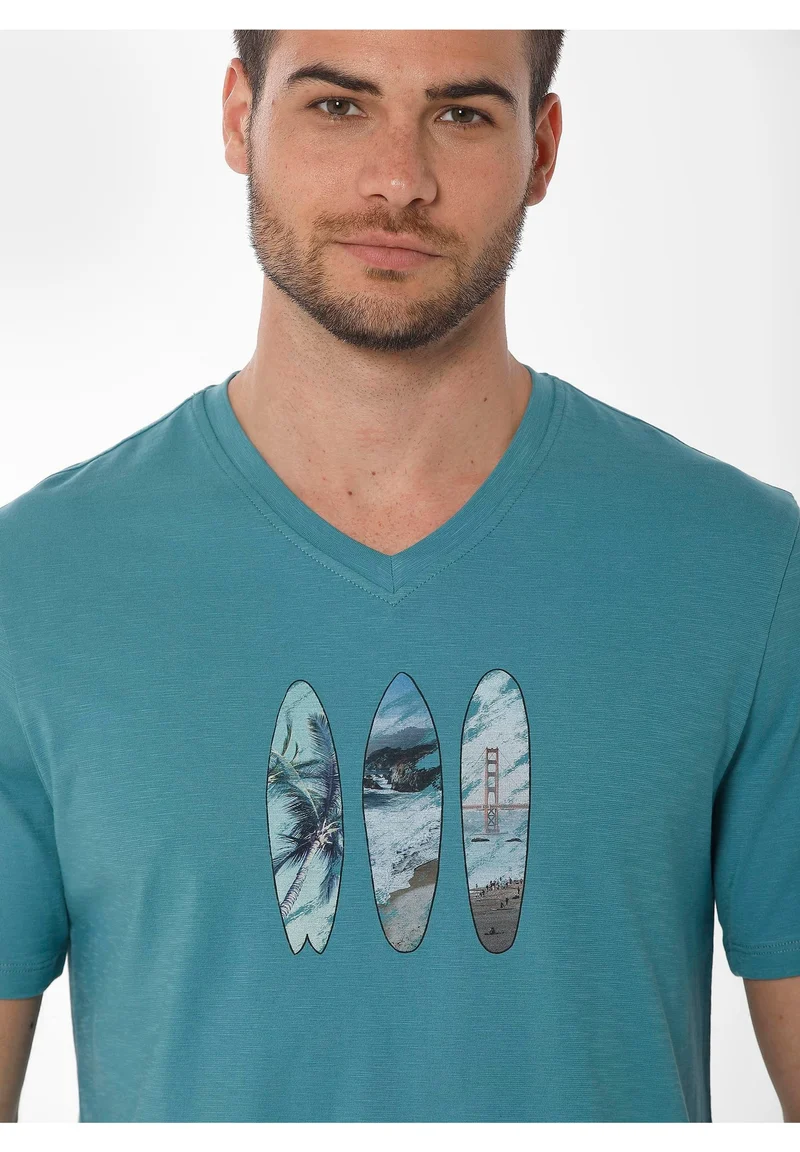 T-Shirt aus Bio-Baumwolle mit Print