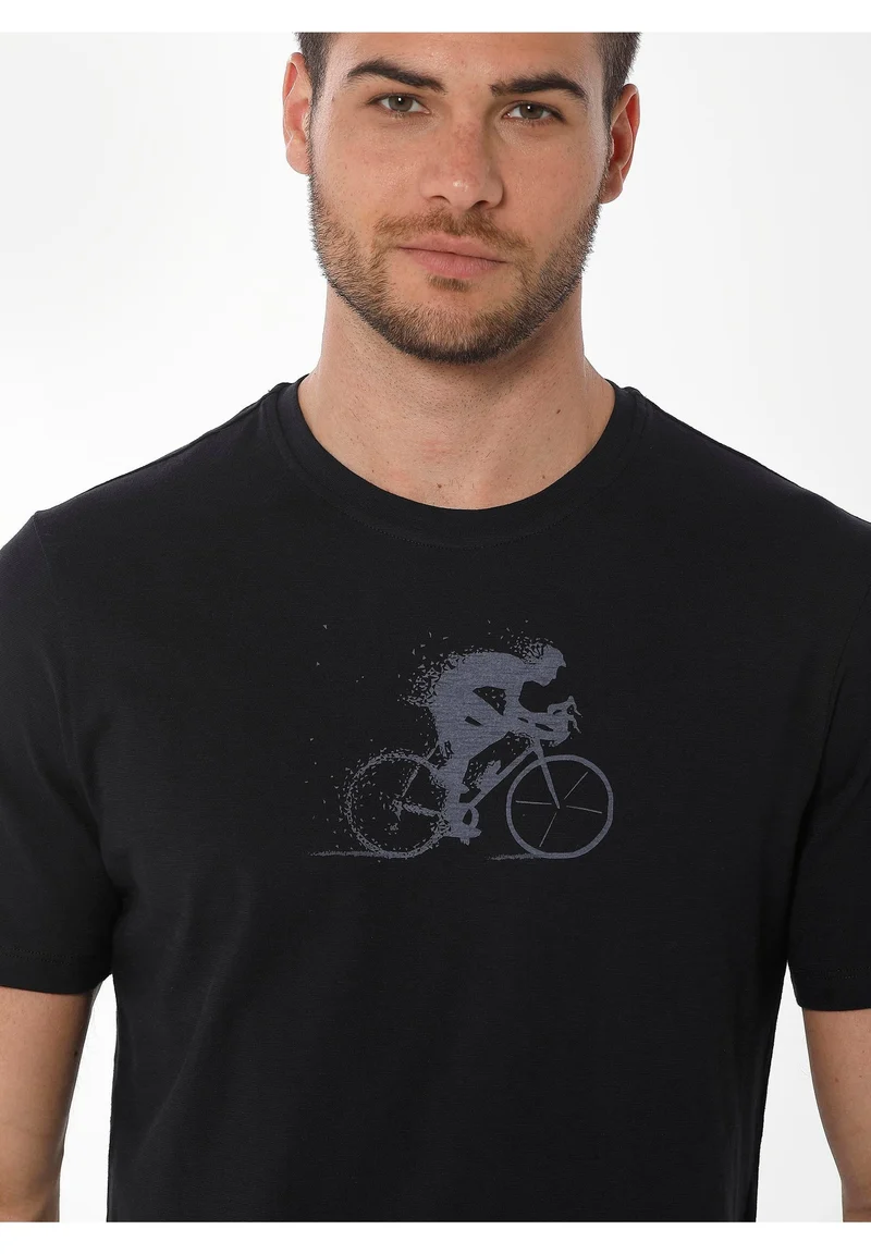 T-Shirt aus Bio-Baumwolle mit Fahrrad-Print