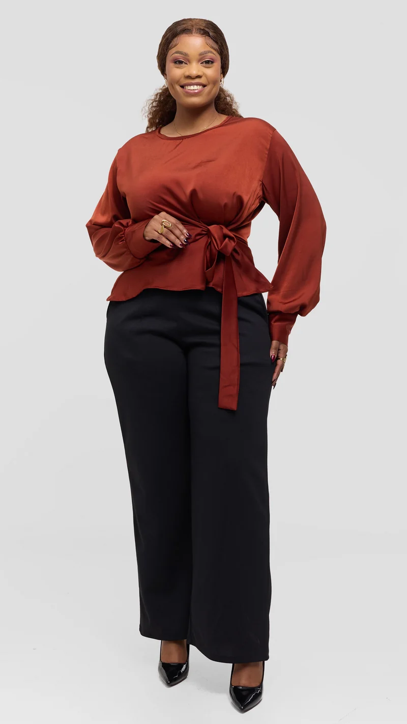 Silk House Collection Ekal Top - Burnt Orange