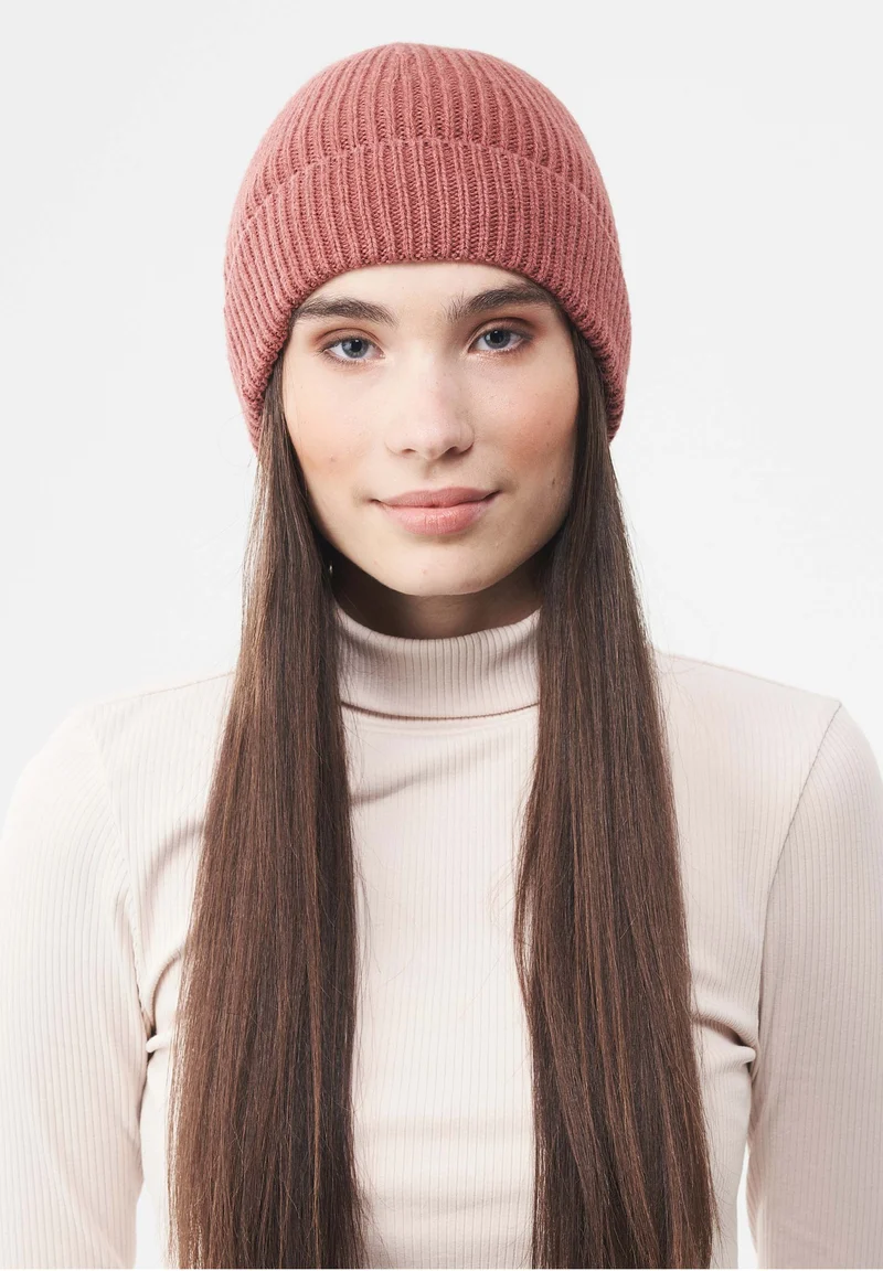 Unisex Strick-Beanie aus Bio-Merinowolle und Bio-Baumwolle