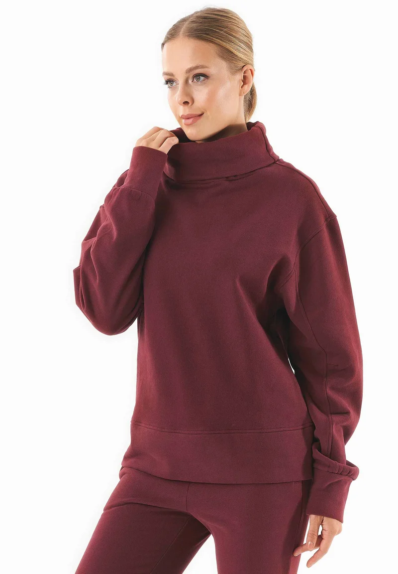Sweatshirt aus Bio-Baumwolle mit Rollkragen