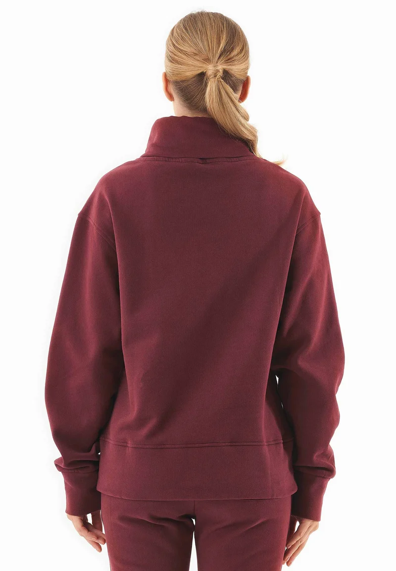 Sweatshirt aus Bio-Baumwolle mit Rollkragen