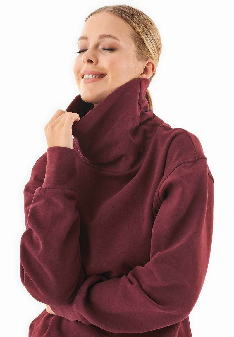 Sweatshirt aus Bio-Baumwolle mit Rollkragen