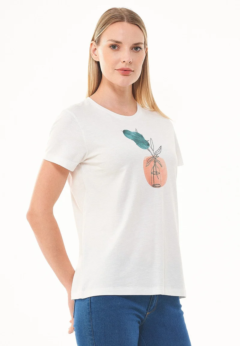T-Shirt aus Bio-Baumwolle mit Print