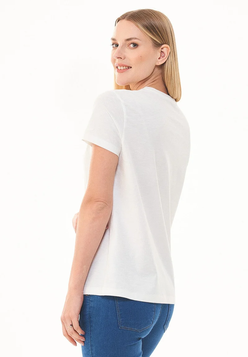 T-Shirt aus Bio-Baumwolle mit Print