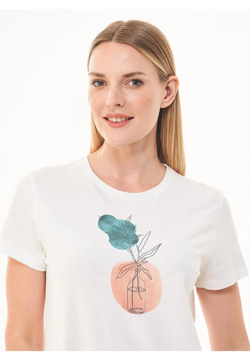 T-Shirt aus Bio-Baumwolle mit Print