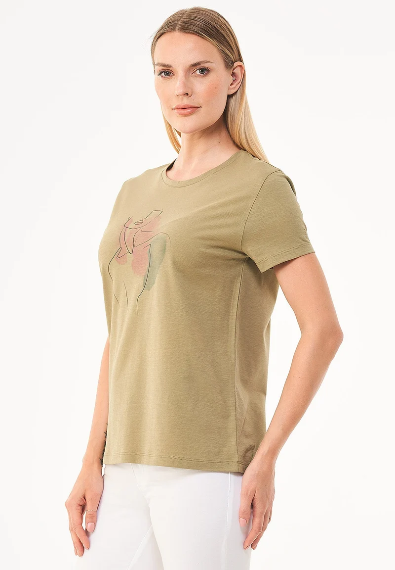 T-Shirt aus Bio-Baumwolle mit Print