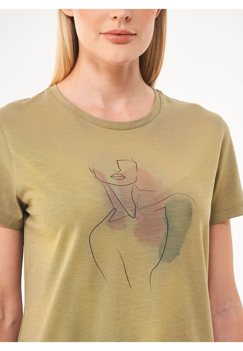 T-Shirt aus Bio-Baumwolle mit Print
