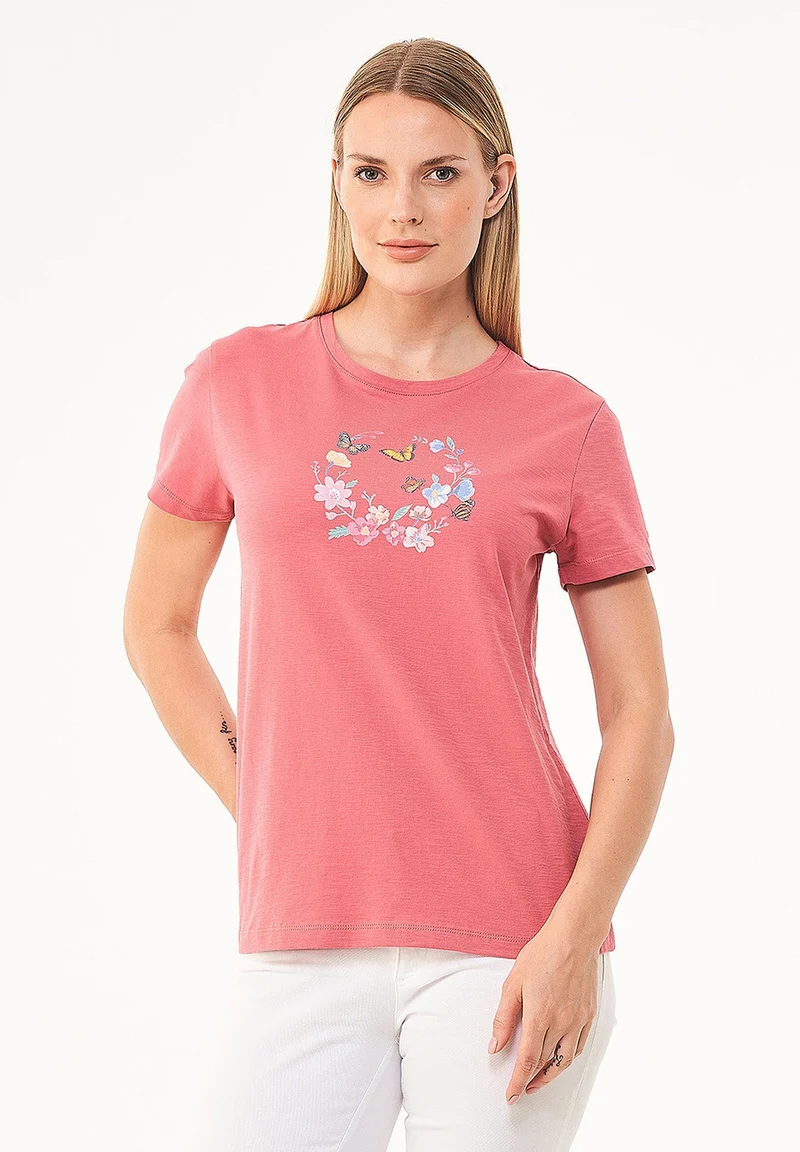 T-Shirt aus Bio-Baumwolle mit Print