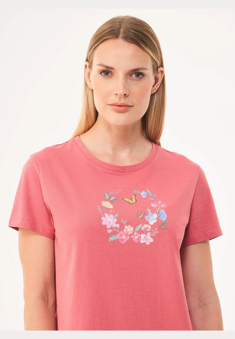 T-Shirt aus Bio-Baumwolle mit Print