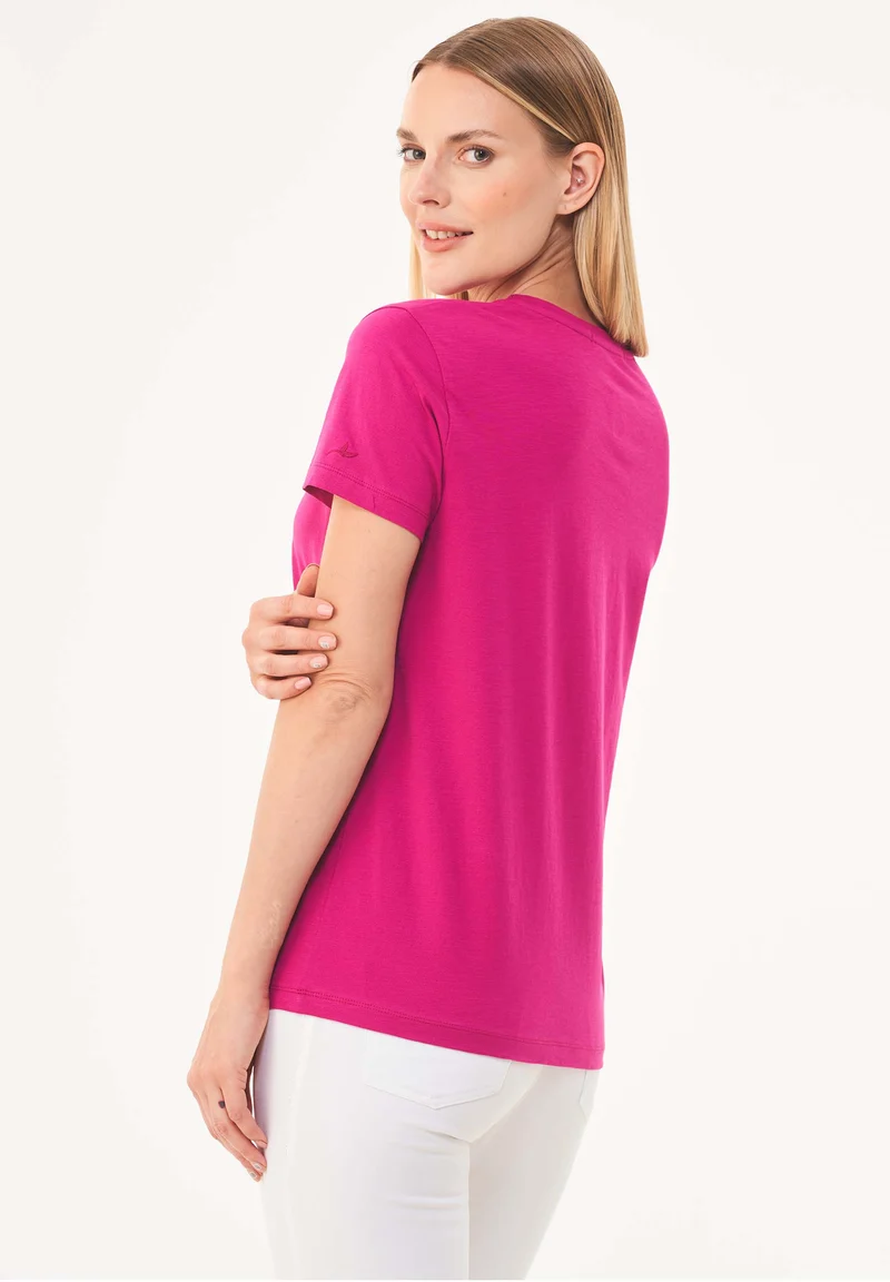 T-Shirt aus Bio-Baumwolle mit Stickerei